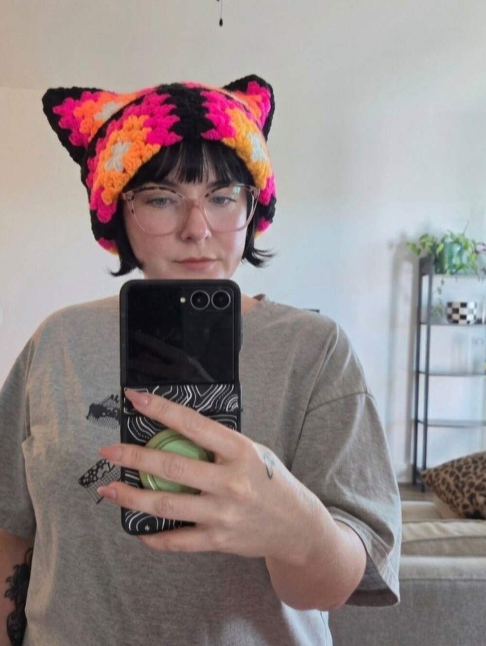 Handmade Crochet Cat Ear Beanie
